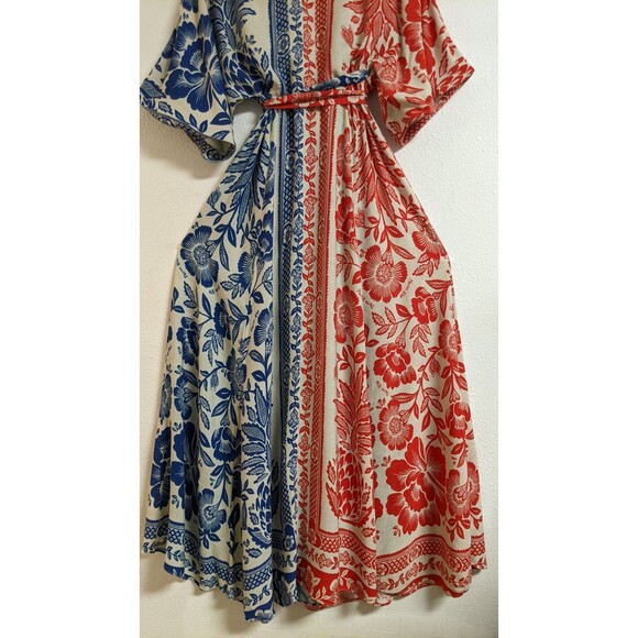 Women's Farm Rio Mixed Pineapple Garden Maxi Wrap Dress M - Picture 13 of 16